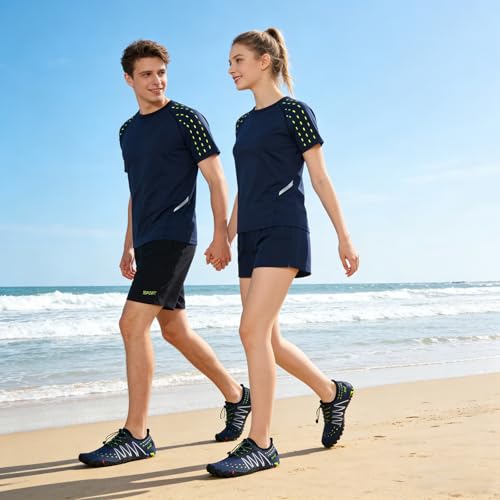 Image of ziitop Water Shoes for Men Women Beach Barefoot Swim Rock Climbing Pool Shoes Socks, Anti-Slip Breathable Quick Dry Lightweight Slip-on, Outdoor Sport Hiking Walking Boating Fishing Diving Surfing