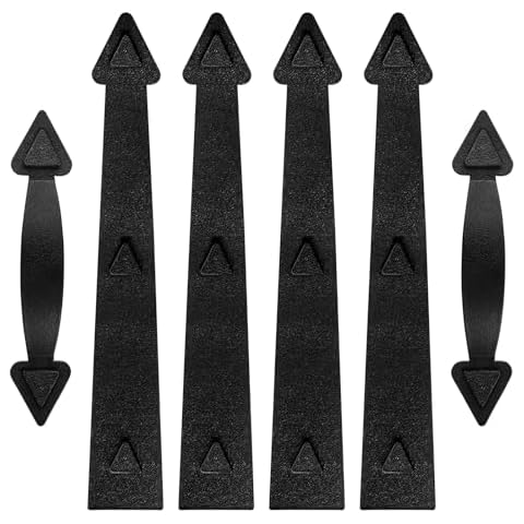 Classy Garage Door Magnetic Decorative Hardware,Garage Door Magnets,Garage Door Magnetic Hardware Faux 4 Magnetic Hinges 2 Magnetic Handles Attractive Garage Door Decoration Decor Black Cover
