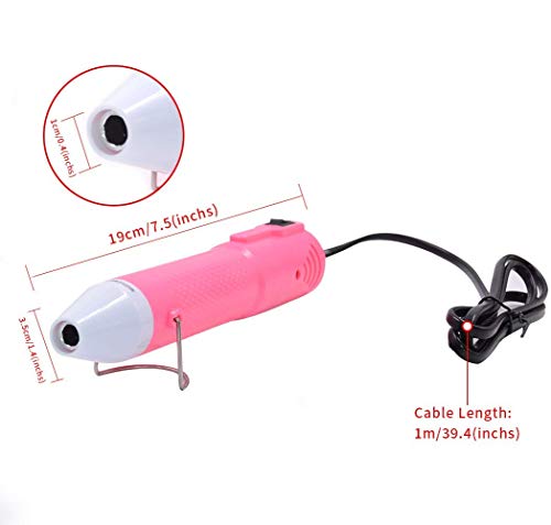 Heat Gun,Mofa Embossing Mini Heat Gun,Hot Air Gun For Craft With Stand For Diy Embossing And Acrylic Paint Dryer,Multi-Purpose Electric Heating Nozzle 150W 110V (Pink,White) #TOP1