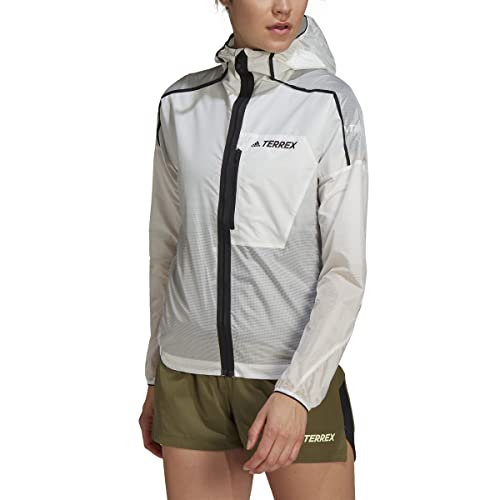 Chaqueta corta viento adidas Agr Ww J impermeable transpirable de running para mujer 5