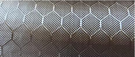 3K 240gsm Real Carbon Fiber Cloth Big Hexagonal Honeycomb Carbon Fabric Football Pattern ，30cm/50cm Length，40" / 100cm Width (Black, 1m x 30cm)