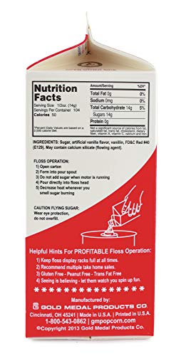 Image of Gold Medal Watermelon Candy Floss Sugar, 52 oz - 1 /2 Gallon
