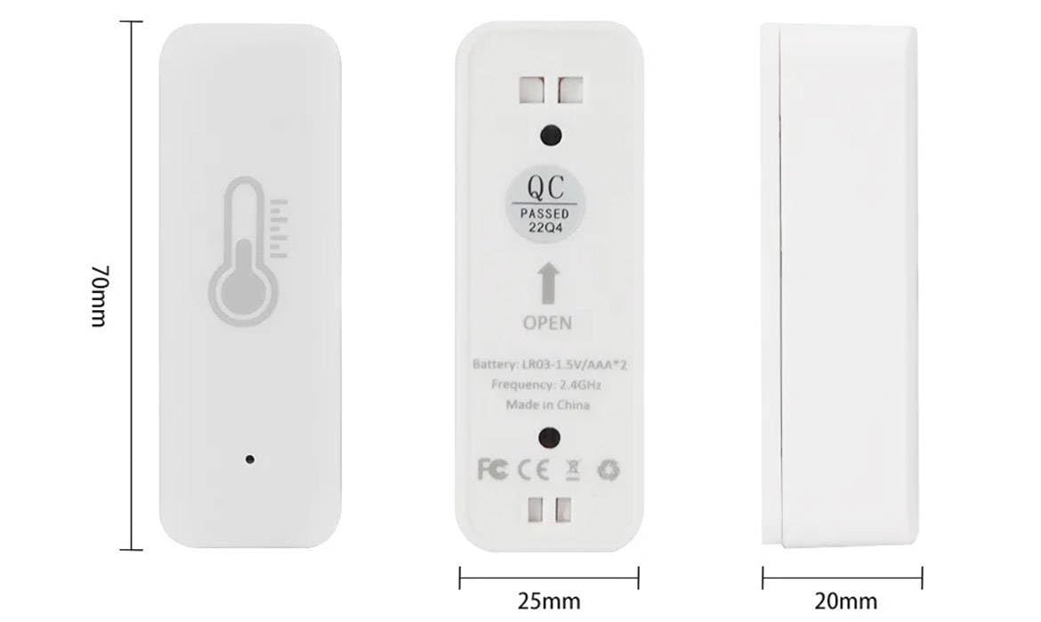 Sone Smart One Czujnik temperatury i wilgotności ZIGBEE TUYA | Wymagana bramka, przebieg pomiaru, eksport xlsx, alarm push, stan baterii, montaż na klej