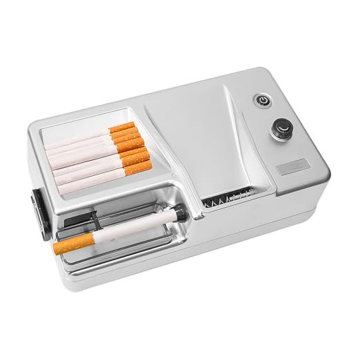 XCSCUK Fully Automatic Cigarette Rolling Machine,Rechargeable Cigarette Injector,Hidden Storage Box,for Smokers (Silver 8mm)