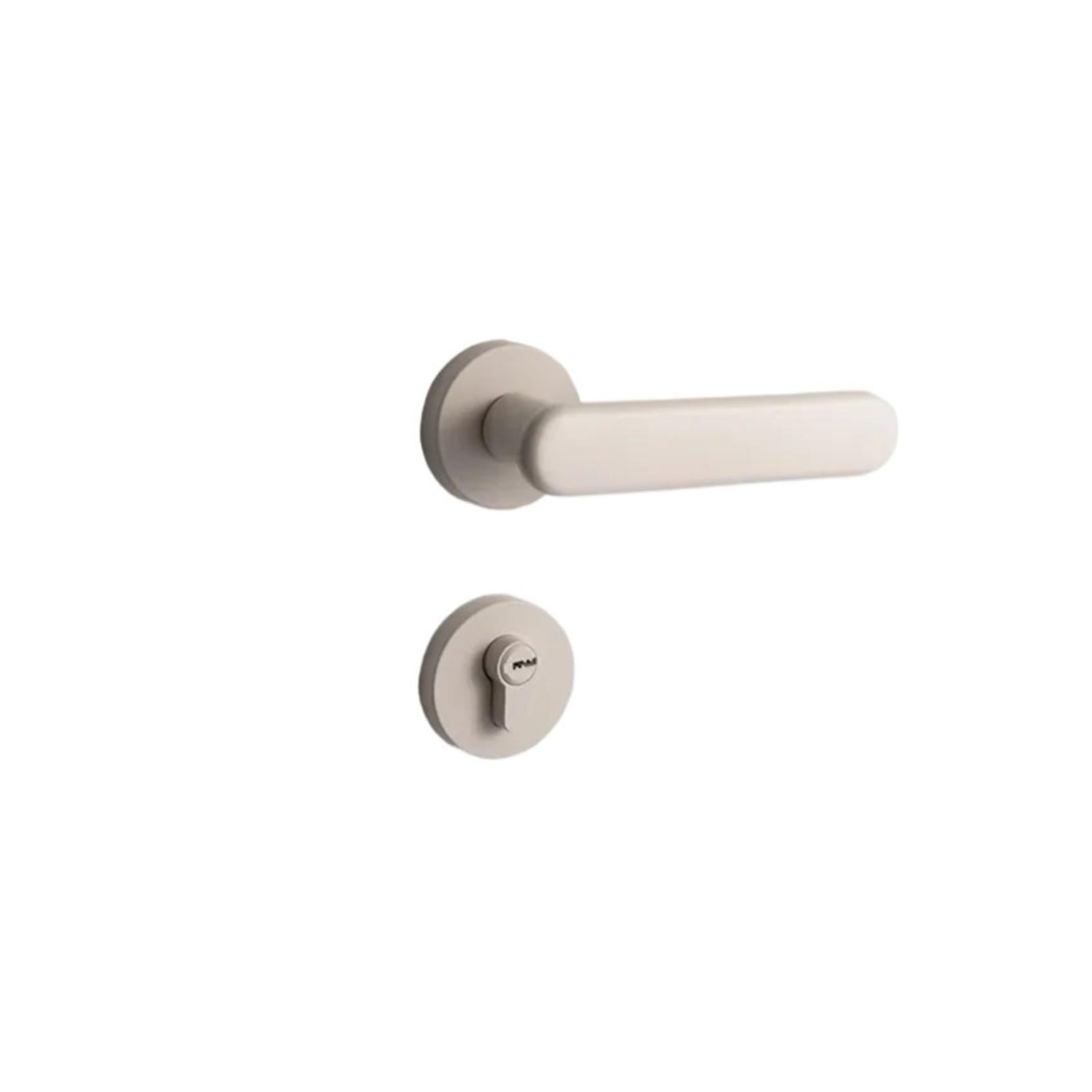 BSAXITHZB Indoor Handle Bedroom Door Lock Home Safety Silent Wooden(White-Silent Lock)
