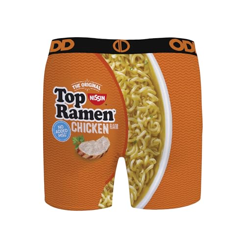 Odd Sox Kid Boy's Boxer Brief, Top Ramen Chicken, Funny Novelty Print, Large2
