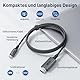 acer USB C auf HDMI Kabel 4K@60Hz, Thunderbolt 3/4 kompatibel, Aluminium+Nylon, Typ-C zu HDMI für iPhone 15/16 Pro Max, MacBook iPad Pro/Air, iMac, Surface Book 2, Samsung S24, Pixelbook usw. -2m