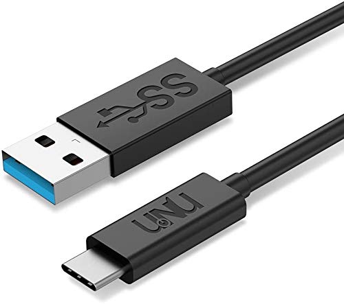 USB Type C Cable, UNU 3ft with 5Gbps, 56K Ohm Resistor Type C to Type A 3.0 Male (2 Pack) Fast Charging Cable Compatible with Galaxy S9, S9 Plus, Galaxy S8, S8 Plus, Note 8, LG, Type-C Devices [Black]