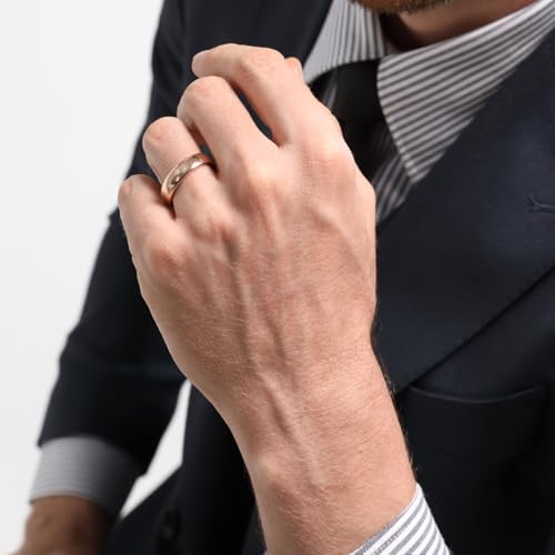 Image of TRUMIUM 2mm 4mm 6mm 8mm Tungsten Wedding Band Ring for Men Women Silver /Rose Gold Plated /Rainbow /Gold Plated Domed High Polish Engagement Promise Rings Comfort Fit 4-15
