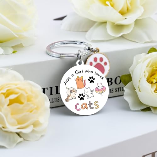 Cat Keychain Funny Keychains Cat Gifts Cute Keychain Charms Cats Accessories for Women Cats Themed Gifts for Women Bag Accessories Charms4