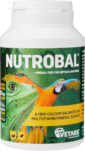 Nutrobal Calcium & Vitamin D3 Mineral Supplement for Birds & Reptiles Powder Easy to Administer 100g