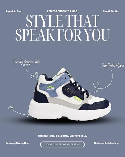 Image of G&D Ranges Unisex Kids Shoes Soft Sole | Memory Form with EVA Sole | Synthetic Upper Breathable, Lightweight | Comfortable & Durable Stylish Indoor & Outdoor | Sports Shoes