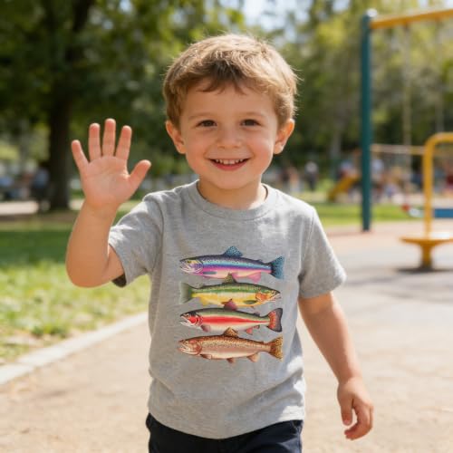 Image of Kids Short Sleeve Tees Toddler Crewneck T-Shirts Boys Girls Dino Raccoon Excavator Silly Goose Flower Girl Tops 2-7 Years