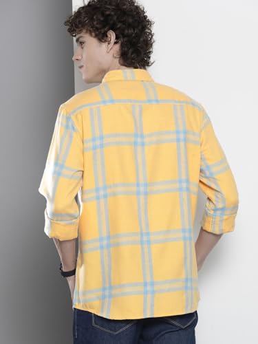 Image of The Indian Garage Co Men Slim Fit Abstract Printed Full Sleeves Spread Collar Casual Shirt