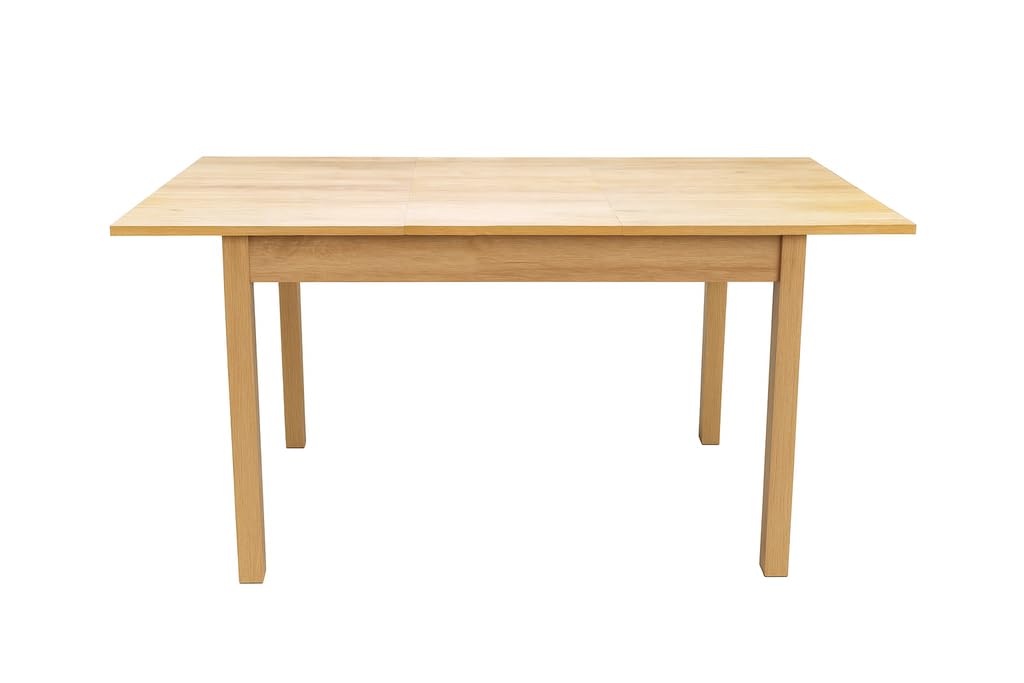 Mesa de Comedor Extensible en Roble Natural – De 120 a 160 cm – Diseño Moderno y Funcional en Melamina Aserrada – Ideal para Salón o Cocina