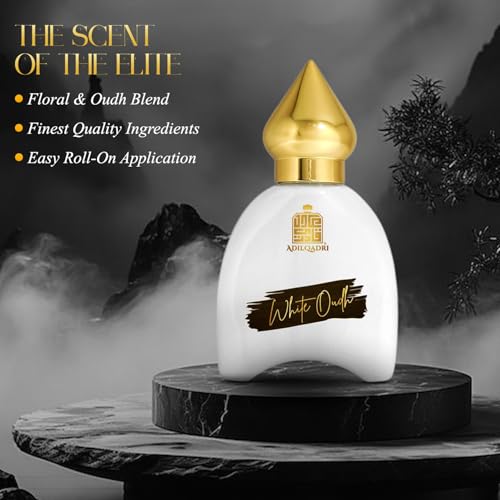 Image of Adilqadri White Oudh Perfume for Men | Strong Masculine Woody Oudh Fragrance | Long-Lasting Eau De Parfum | A Blend of Delicate Oudh & Fresh Florals | 50ml