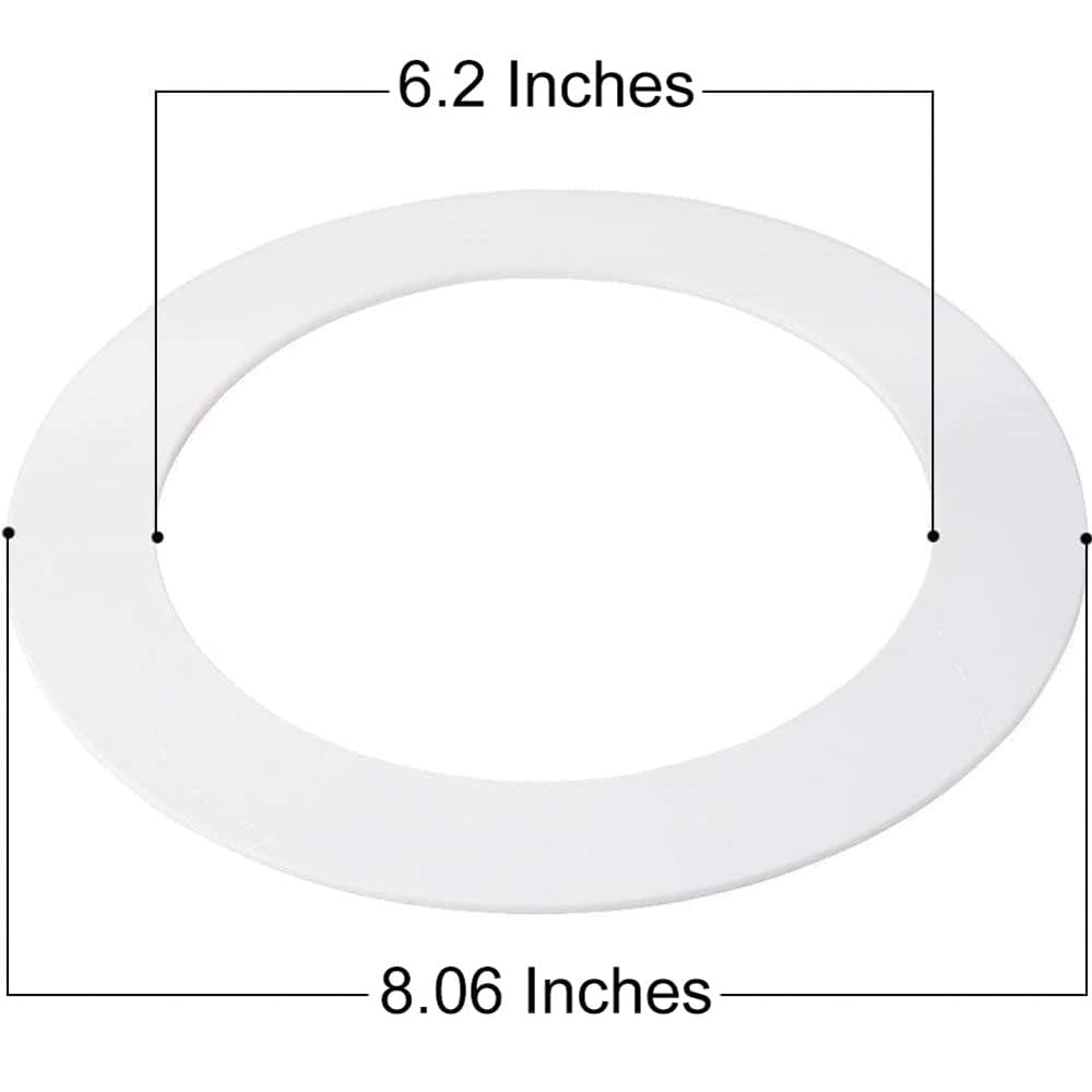 LightLabs pierścień do mocowania płyt kartonowo-gipsowych do montażu podtynkowego, 8 sztuk, średnica 20,5 cm, na puszkę 15 cm, z taśmą do mocowania płyt kartonowo-gipsowych, do montażu podtynkowego