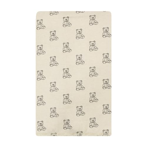 Image of Hudson Baby Unisex Baby Cotton Poly Flannel Burp Cloths, Teddy Bears 10 Pack, One Size