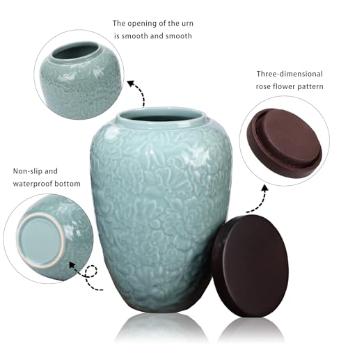 MOCANDA Medium Urns for Human Ashes,Cremation Keepsakes for Ashes,Medium Urns for Human Ashes Adult Female,Baby Urns for Ashes Boy Infant,Decorative Urns,Pet Urn by MOCANDA - Used condition - US$23.72
