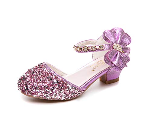 Kid Girls Wedding Sandals Glitter Mary Jane Pumps Bridesmaids Party Princess Dress Shoes (Toddler/Little Girl)