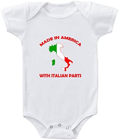 Baby Bodysuit Made in America with Italian Parts Cotton Boy & Girl Clothes White