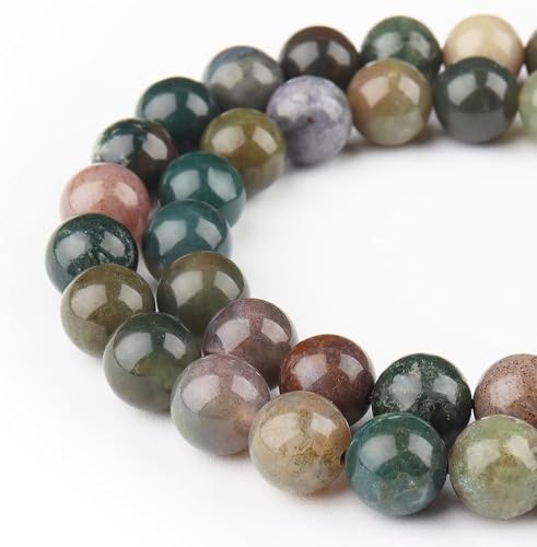 HAAMIIQII 60pcs 6mm Natural Indian Agate...
