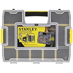 Maletin Para Tornillos STANLEY 1-97-483 - Organizador SortMaster Junior, compartimentos ampliables, Color Negro