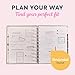 Happy Planner Disc-Bound Academic Planner July 2025 - June 2026 Daily, Weekly and Monthly - 3 Bonus Months, Big Size, Horizontal Layout, Onyx & Sand, 8.5” x 11”