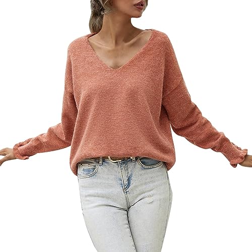 Manteau court en femmes pull ample orange XL résout le manque de style en hiver