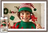 Frameo 10.1' Wood WiFi Digital Picture Frame with 32GB Memory, 1280 x 800 IPS HD Touch Screen Electronic Photo Frame, Auto-Rotate, Slideshow, Wall Mountable, Share Photos/Video Remotely Anywhere
