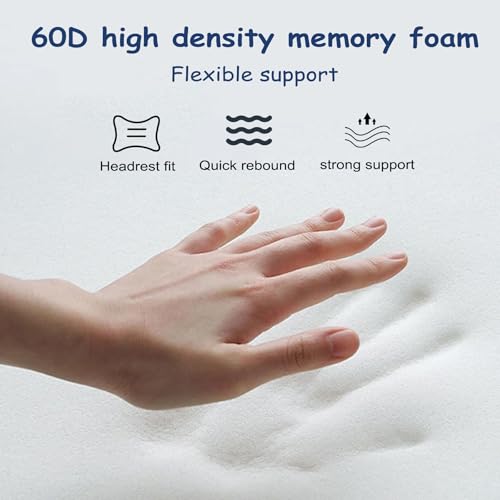 Almohada de espuma viscoelástica para cuello gris miniatura 4