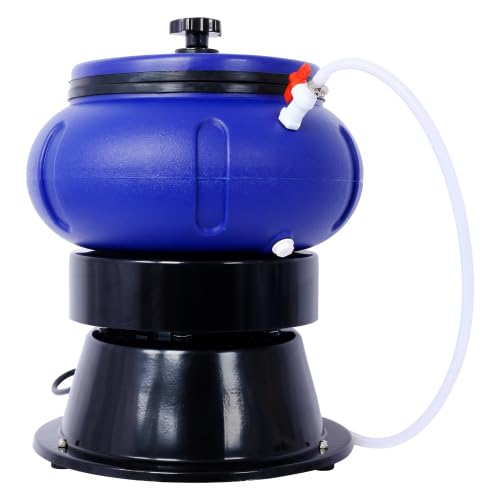 18LBS Vibratory Tumbler - 120V 60Hz Metal Polishing Tumbler with Blue Bowl