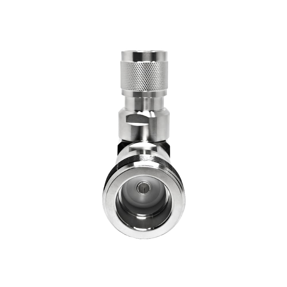 1pcs High Voltage LC Female to HN Male Right Angle Coaxial Connector - 50 Ohm, Brass Tri-Alloy Plated, PTFE Insulator