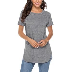 Newchoice Women's Casual Batwing Long Sleeve T Shirt Round Neck Basic Loose Tunic Tops 17 41pF1C01ZDL. SS300