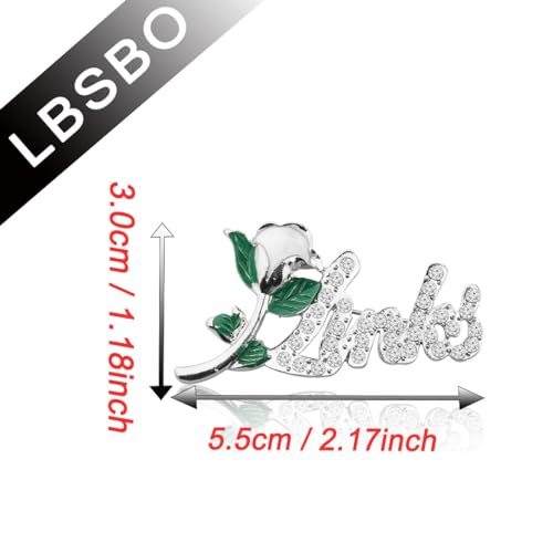 Broche de sororité fleur verte et blanche accessoire CENWA - 2