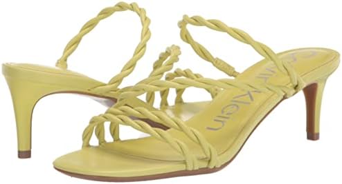 Calvin Klein Women's ILEYIA Heeled Sandal, Lime 330, 8 | Image 6