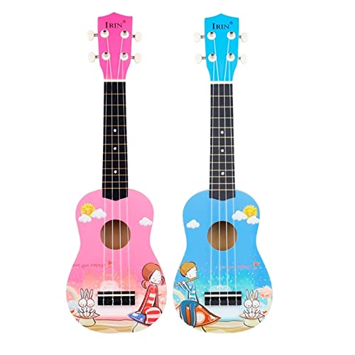 Ukulele 21 inch Soprano Ukulele 4 Strings Guitar Uke + String + Pick for Beginners Kid Gift Guitar (Color : Blue) - Les Beatles, Paul McCartney, John Lennon, RIngo Starr, George Harrison Ukulele 21 inch Soprano Ukulele 4 Strings Guitar Uke + String + Pick for Beginners Kid Gift Guitar (Color : Blue) – Image 3