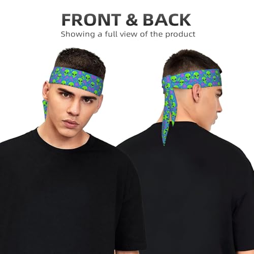 Boys Girls Aliens Faces Alien 90S Style Art Sports Sweat Band Multi Style Lovely Head Ribbon Headdress for Sports Athletic Spa3