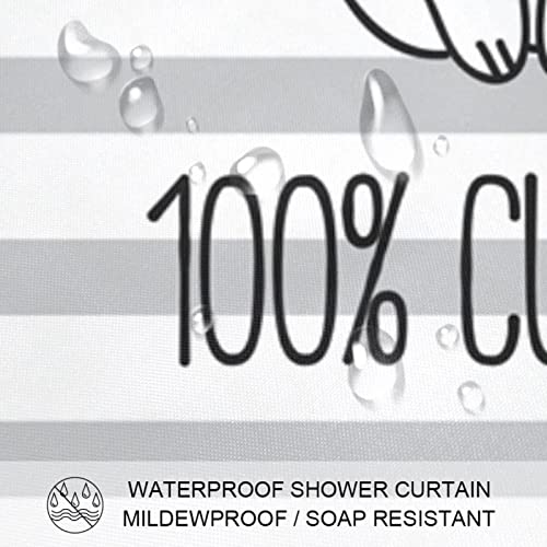 Rideau de douche imperméable chat et dame coloré standard 183x183