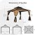 12'x12' Hardtop Gazebo, Wooden Coated Aluminum Frame Canopy with Galvanized Steel Double Roof, Outdoor Permanent Metal Pavilion with Curtains and Netting for Patio, Deck and Lawn(Wood-Looking)