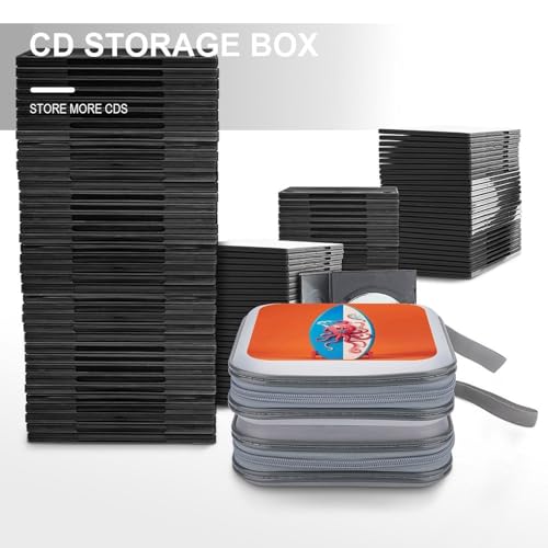Étui CD/DVD 40 compartiments pieuvre moderne en plastique pour voyage - 6