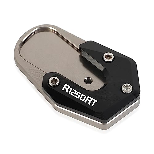 Motorrad Seitenständer Platte Für B-MW R1250RT R1250 RT 2019 2020 2021 2022 2023 Motorrad Kickstand Seitenständer Vergrößern Erweiterungszubehör R 1250 RT(Gray,R1250RT LOGO A)
