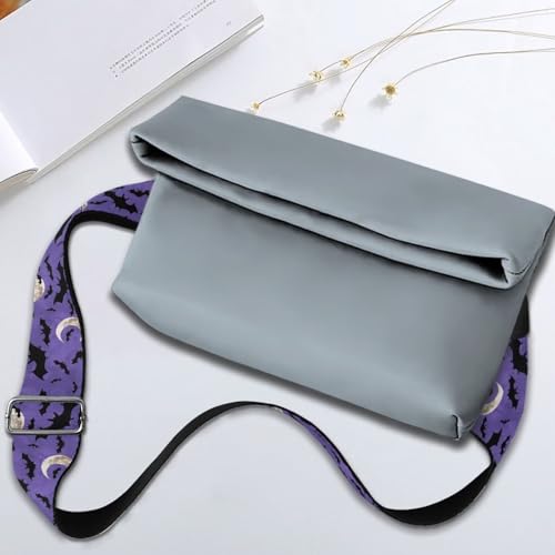 Image of Adjustable Purse Strap for Women, Crossbody Wide Handbag Strap Replacement, Sturdy Bag Strap with Silver Hardware