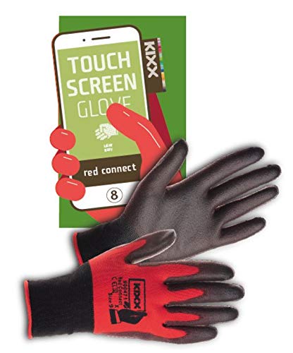 KIXX Kix Touch Screen Handschuhe Garden Gloves, red, Gr.8