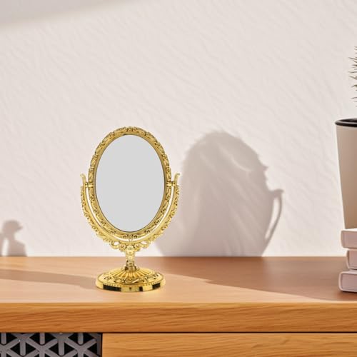Espejo de Maquillaje Ovalado Doble Cara Estilo Europeo 2pcs miniatura 6