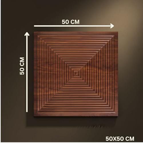 Image of Kayra Decor 3D PVC Wall Panels for Bedroom & Living Room | Line Design | Blackwood Color | 19.7 x 19.7 Inch | Pack of 40 | 107.60 Sq Ft