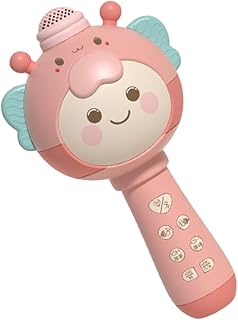 ibasenice 1set Children's Microphone Kids Toys for Girls Wireless Microphone Kids Educational Toys Music Plaything Singing Plaything Child Microphone Singing Machine Baby Chargeable Pink