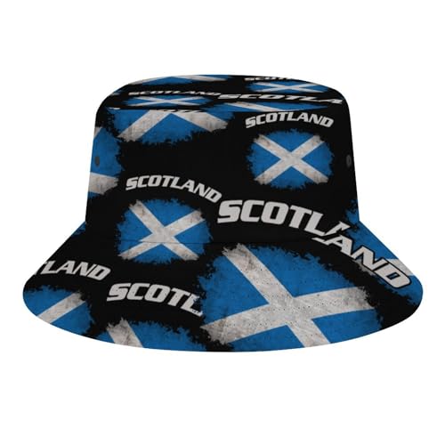 Scotland Flag Fashion Printing Bucket Hat Unisex Summer Sun Fisherman Cap Outdoor Headwear
