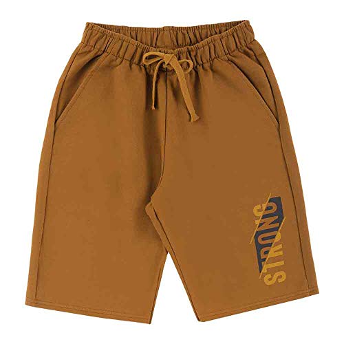 Bermuda Caramelo Juvenil Menino Moletom 39464-922 Bermuda Marrom Juvenil Menino Moletom Ref:39464-92
