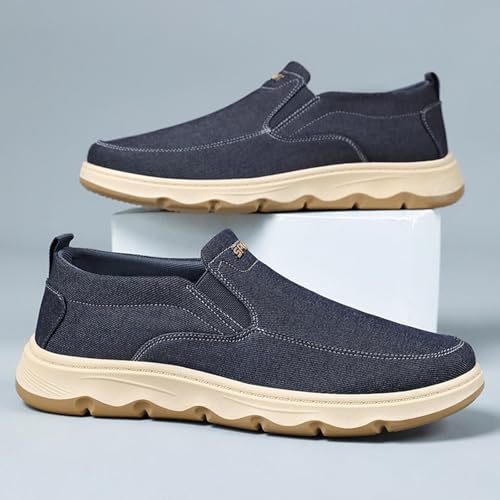Espadrilles en toile pour hommes : chaussures d'été plates et décontractées - 5